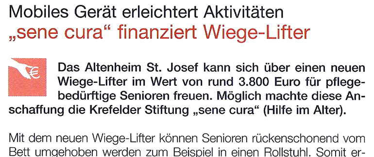Bild des Artikels in der Caritas Jahreszeitung