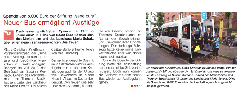 Bild des Artikels der Caritas-Zeitung Jahreszeiten